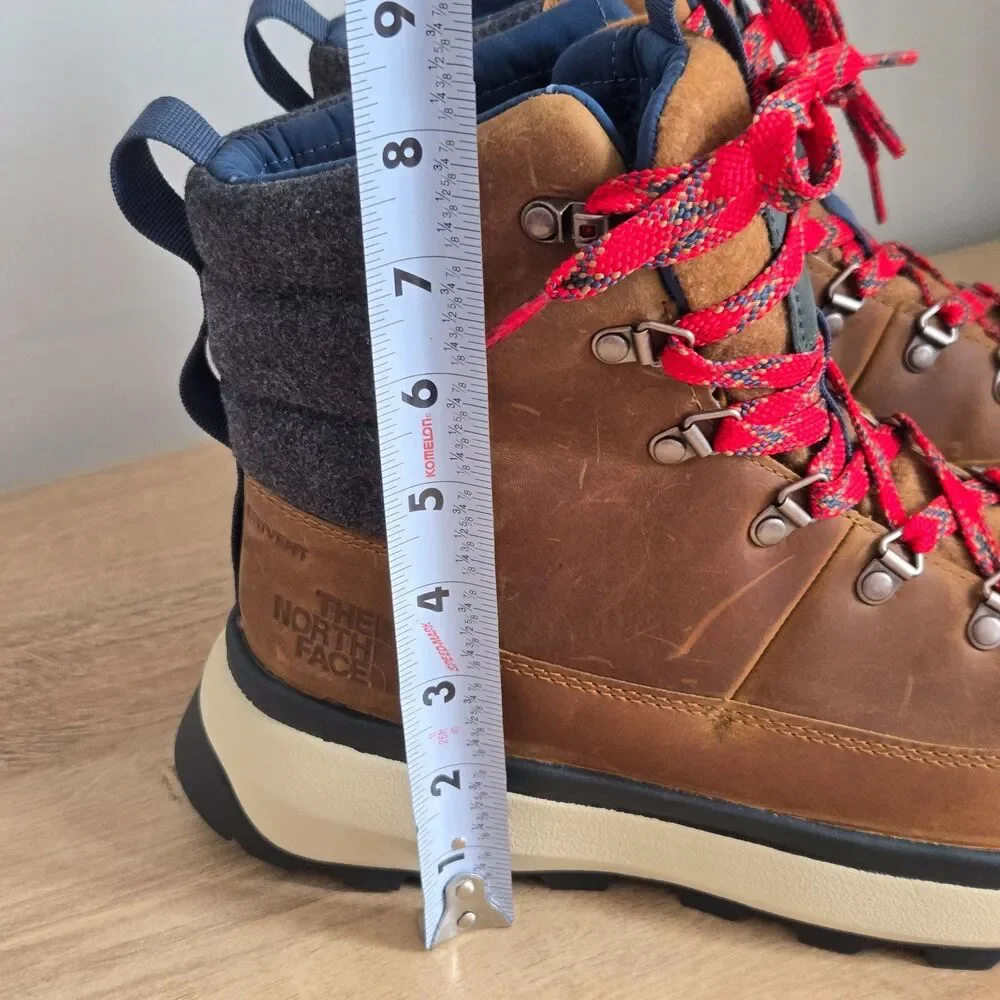 THE NORTH FACE Men's Sz 8.5 / 41 Bergen‎ Brown Leather Waterproof Boots NEW NWOB